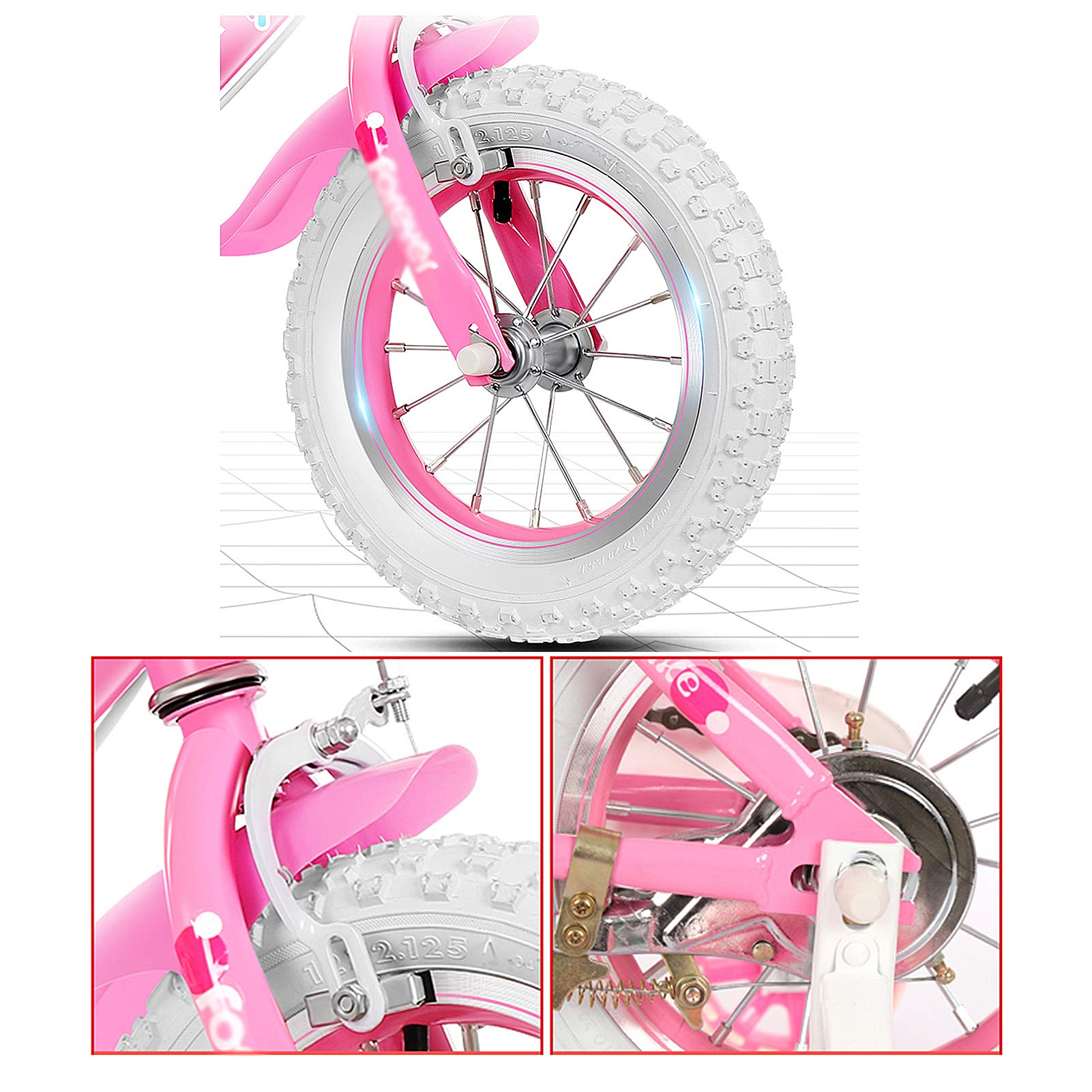 Amazon.co.jp: Caixia 自転車スチールピンクシティバイク12,14,16,18